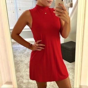Red Choker Trapeze Dress